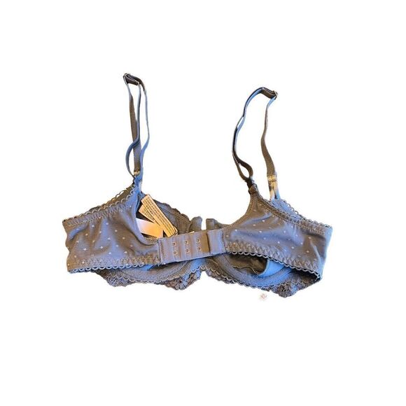 Victorias Secrets 32B periwinkle push-up without padding lace bra - Picture 3 of 4